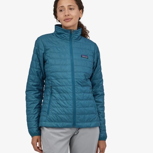 Nanette Lepore Puffer Jacket Outdoor Teal Blue Down Lighweight Lined S - Picture 13 of 16
